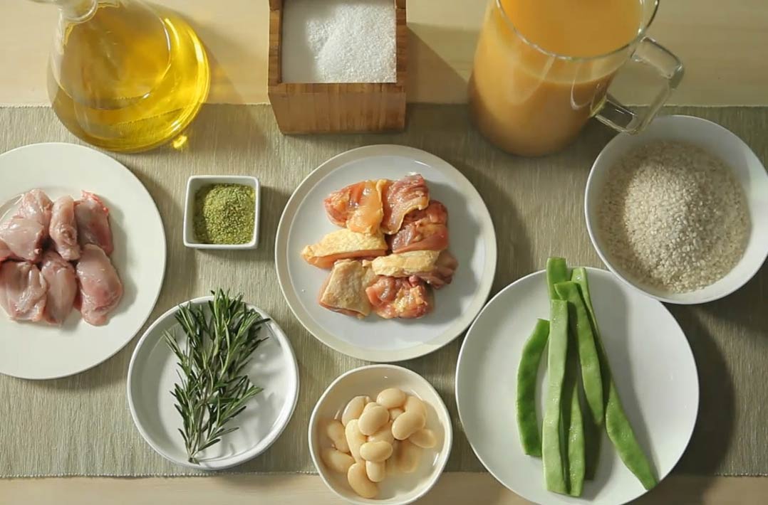 Ingredientes Paella Valenciana